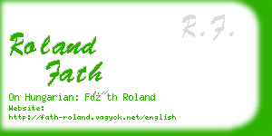 roland fath business card